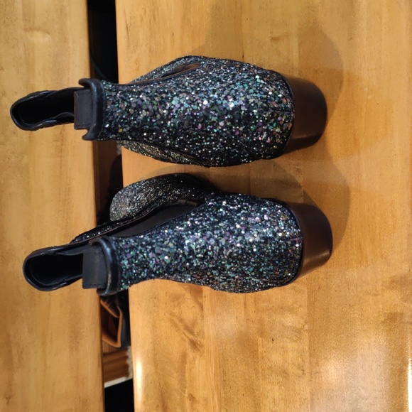 Zadig & Voltaire boots size 38eu/7.5 us Rn116202 blue silver and black glitter - Picture 5 of 11